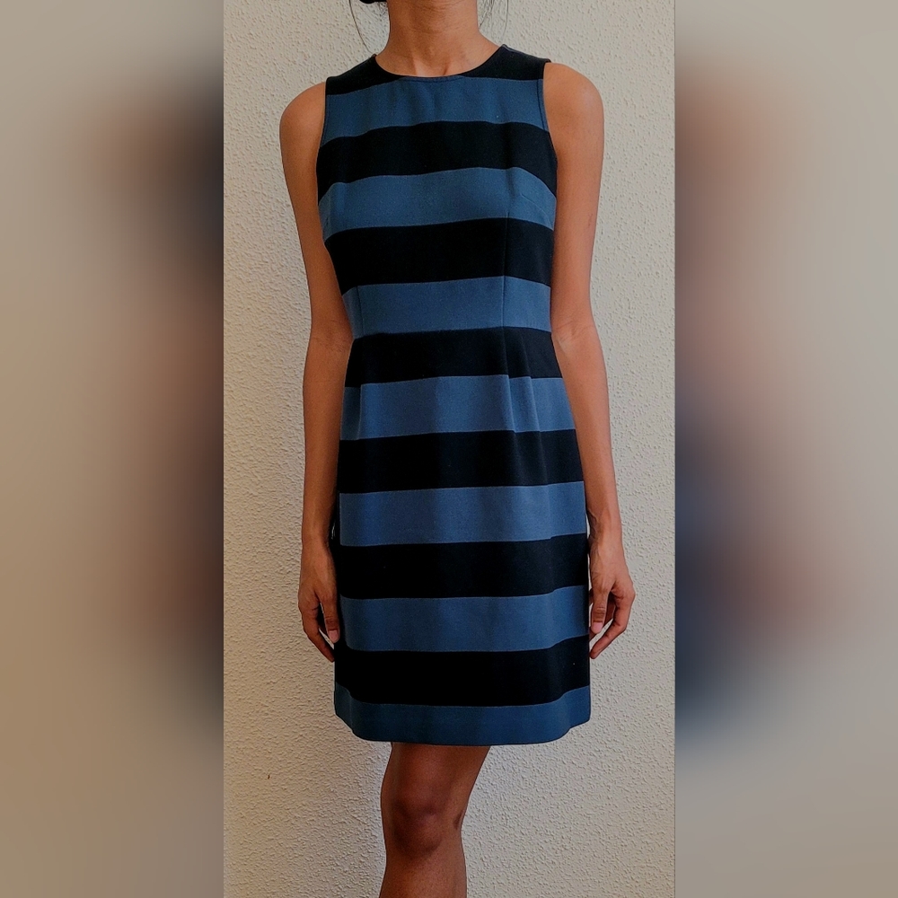 Blue & Black Loft Dress, Size 2P